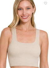 Load image into Gallery viewer, Ribbed Cropped tank/Brami
