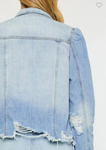 Load image into Gallery viewer, Kan Can princess sleeve Jean jacket
