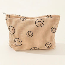 Load image into Gallery viewer, Corduroy Smile Cosmetic Makeup Bag
