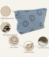 Load image into Gallery viewer, Corduroy Smile Cosmetic Makeup Bag
