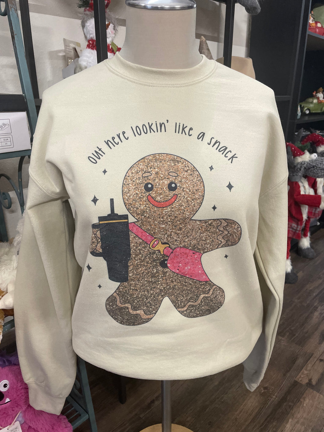 Gingerbread Snack Christmas Crewneck Sweatshirt Sale!